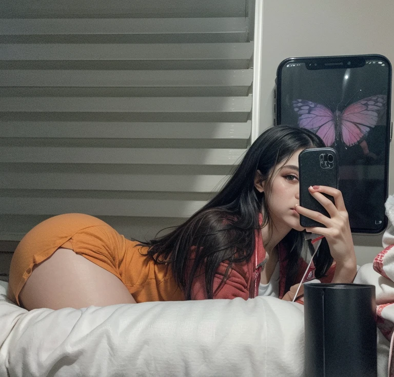 woman with pink hair taking a picture of herself in the mirror, wearing pink hair bow, pigtails, colorful pigtail, wearing underwear, with pink hair, wearing pink panties, back of the hair, roses in her hair, pink hair covered with hairpins, view from the back, curvy and bow, shot from the back, thick bow, insanely inflated hips, beautiful girl, big ass, huge ass, bbw, from behind, thick, thick thighs, wide hips, bbw, big , sideboob, giant ass, side view, big butt, round butt, tight underwear, underwear halfway off, underwear taking off, grabbing ass, ass spilling over underwear, too thick for clothes, side angle, chubby stomach, big , filipina, naked fat ass on sink riding a dildo