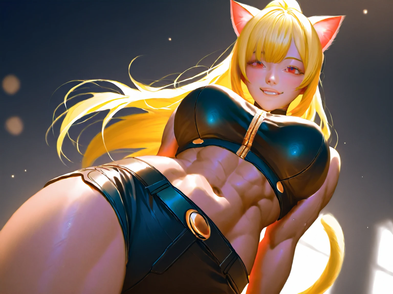 anime big breast,ember,Black skin,chest muscle,Color gas,Need