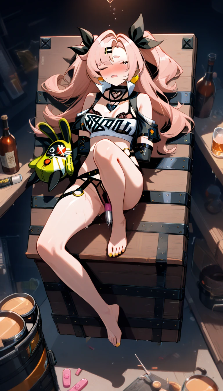 score_9,score_8_above,score_7_above,1 girl,mud rock (arknights), lubricant,pies,gloves,hull,horns,sunes,Red eyes,barefoot,pointy ears,old,suno,wide,by white,black gloves,toes,hull de seguridad,Foot focus,looking at the viewer,session,sweat,Chapped lips,dirty feet,tenure,outdoor,sky,hits,oripathy lesion (Android 18),day,SMILE,blush, naked,infection monitor (arknights),foreshortening,sun,tits,