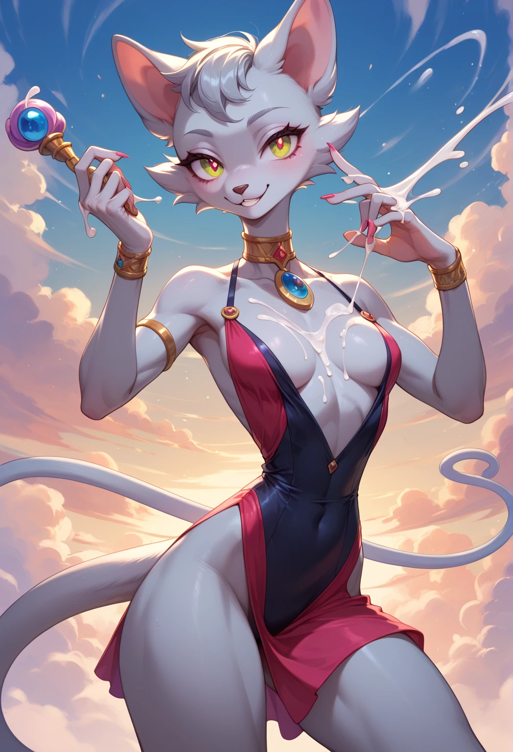 ((Лучшее качество)), ((шедевр)), (подробный), Monster girl in a thong