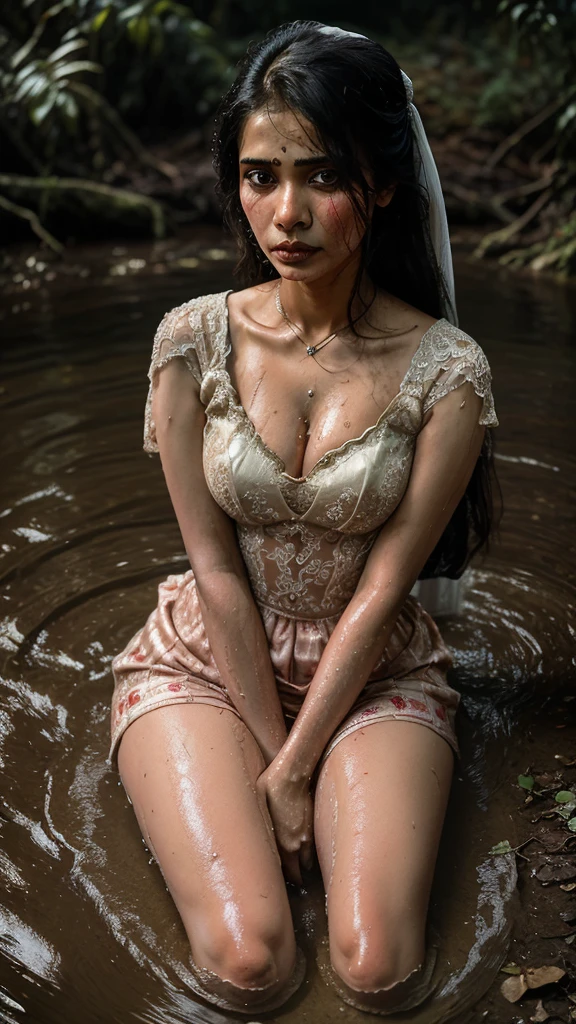 (half body shot), GreenSlimeAI, ultra high detail, [harsh flash], angelinak, running, outside nightclub, clear face, cheekbones, pretty, eyeshadow, cleavage, saggy breasts, ((imperfect skin)), [wrinkles], ((perfect face)), natural breasts, (nhjy, a woman in a kimono dress with a tree), open mouth, closed eyes, (ultra detailed skin texture, ultra detailed hair, ultra detailed lips, ultra detailed teeth, ultra detailed fingers, ultra detailed nose, real skin pores, moles on skin). (raining:1.3), (rain on face:1.2), wet body, wet face. (GreenSlimeAI), It's pouring rain. (YES SFW).