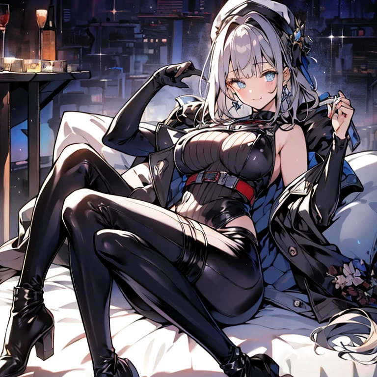 top quality, future world, State-of-the-art robot, Beautiful Woman, flying hair, Transformed into a cyborg except for the face, sexy images, whole body photo, ((Astrologer, star signs ring on table, Horoscope,candles, star signs book ))