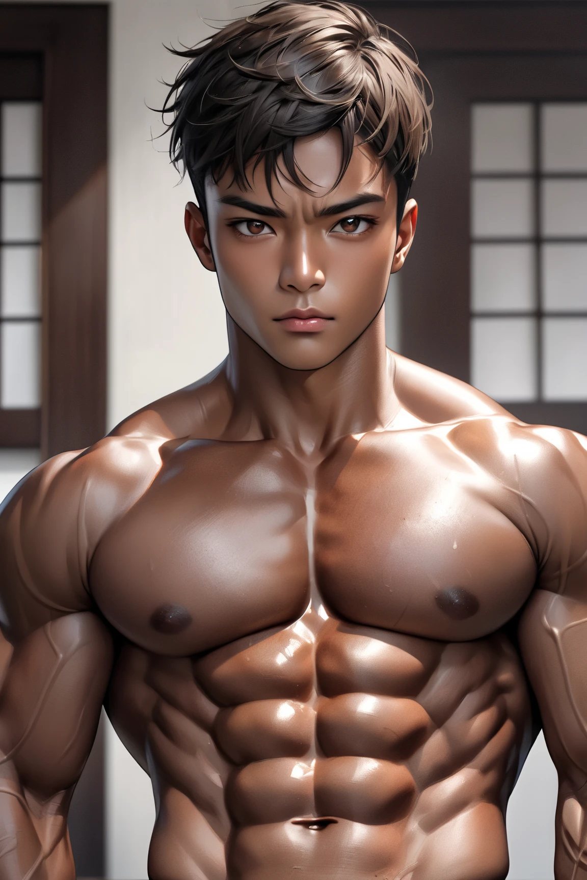 (absurdres, highres, ultra detailed), 1 male, handsome, tall muscular guy, very short hair, best ratio four finger and one thumb,8K,High HD,higher rselutionHigh quality semi realism (8K, HDR, highres), muscular brawny built very handsome modellik fairer very ligterwheat skinned complected a young kinda short stocky sculpted body looksquite muscular brawnyvery supervery kindaJapansuper Japanese very malemodel model like looking guy male kinda fairer lihget tone shade showing him ubder the power control of anonter man hypnoed mindcontrolled deep obedient and showing him more and becoming more unde the power deep control show him lightly resistant yet the more he rsist the greater and deeper the control and power and him vulnerable open tto that slightly hairy chest well developed proprtioned more anatomically correct and let the control deep power taked over him showing it let him serve follow ob more discreet more subtle less exposed but very obedient and readyey fully inntensely he is naive innocent vulnerable to this alll and ready needing it more dressed covered show him alwais in swimming trunks with a Japanese print shirtwith lightly haird and show the inntense deep power control over him from other males deep mindcontrolling almost ancient Japn japaneselook about hin too, bokeh show him zoned trancing out more now sgow him with short stocky muscular bulking tranced, close-up portrait ,very 8k look he is super trancing deep mindcontrol now loooking showing it all more pics of deep mindcontrol in over him evident showing on him his face more more stockier short compact more od the trancing zoned deep mindcontrol pics mesion brown naurally and short cut wavy hair on a quiet Tokyo old neighborhood back alley streets