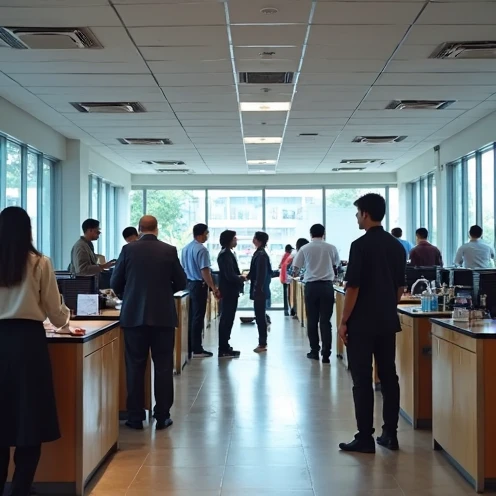 An offline networking meeting,There were 30 people sitting in the audience and listening,meeting room,(Chinese faces),(meeting room)k hd,the detail,applaud,cheer,Mob,stage,lamplight,Extremely clear picture book,Master composition,Perfect image quality(Overlooking)