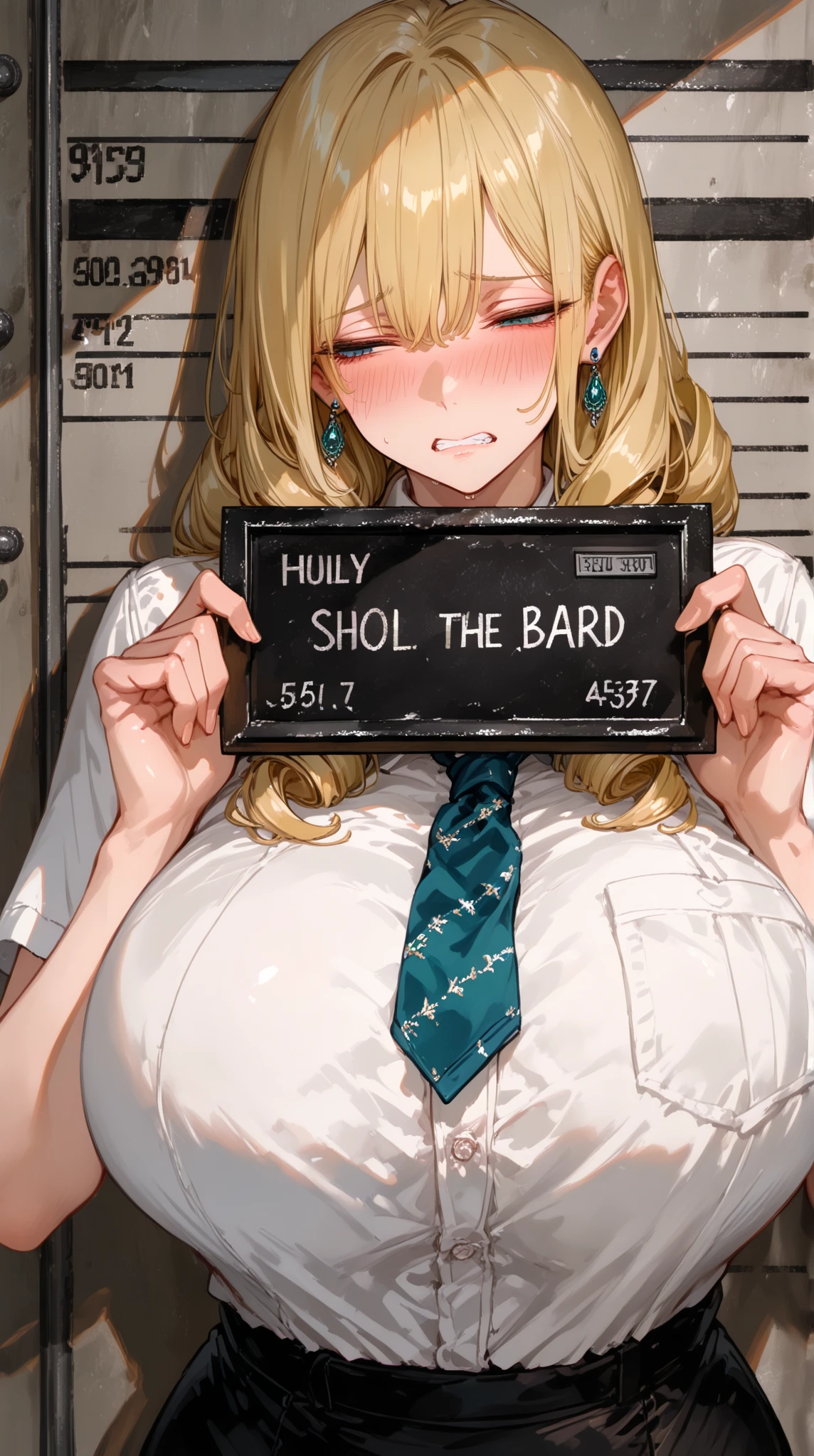 Talulah(Arknights),grey hair,dragon horn,curvy body,fit figure,big breast,pink nipples, big thighs,pink pussy,fully naked,bedroom,legs spread,arms behind head,body writing(dirty words in English), night setting, blackout hour,close view,very nsfw, uncensored,((hentai art style)),