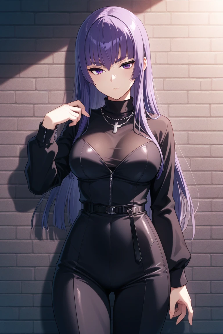 femme arafée dans une tenue noire et des cheveux rose assise sur le sol, séduisant cyberpunk dark fantasy, tendance sur artstation, reine gothique sombre, violet et noir, fille gothique, belle succube, sorcière noire à la mode, cheveux violet foncé et cybernétique, noir et violet, style sombre et sensuel, succube en robe courte moulante, fille cyberpunk rêveuse, beau regard