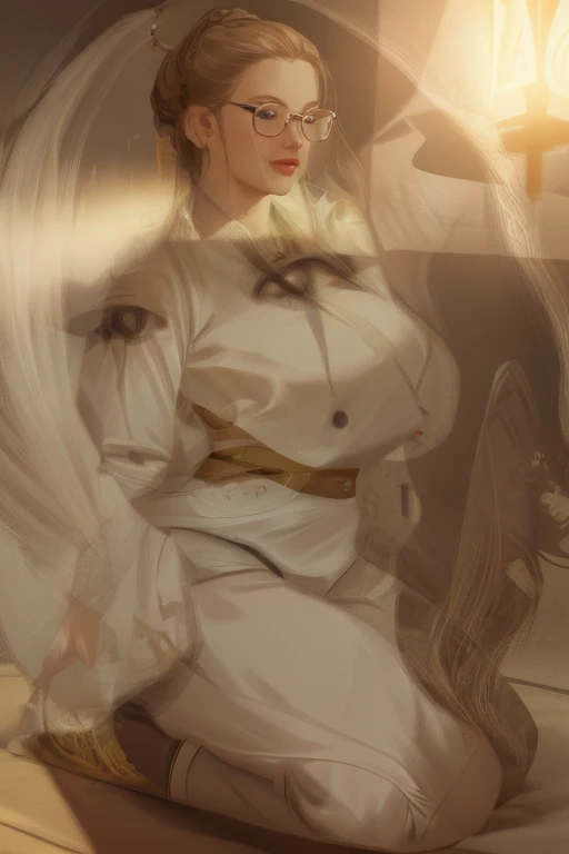 ((A very cute woman gets Full naked in a crowded train.)).((wearing a white silk plunging open shirt: 1.5.)). 40k, photography, masterpiece, best quality, dark grey background, ((1girl blue eyes and gorgeous light blonde hair, she wears glasses on her beautiful face, )). a beautiful Caucasian woman with big ass full soft breasts and white skin, varied poses.((Huge breasts :1.4)),((very soft breasts)), ((Big pink areolas that stand out)). Ultra-detailed face, Detailed eyes. in a crowded train station. (lick popsicles). (((she is wet))).