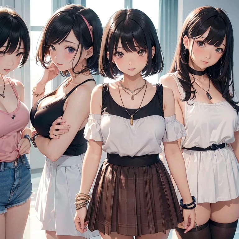 (((High resolution, Highest quality, super high quality, ((Highly detailed face))、Brown hair short cut、(((Group photo of junior high school students)))(Flat Chest)figure skating leotard、Hairy pussy orgasm masturbation、Absurd、after orgy、blush、Bedside、、Not wearing underwear、Accurate anatomy)))、