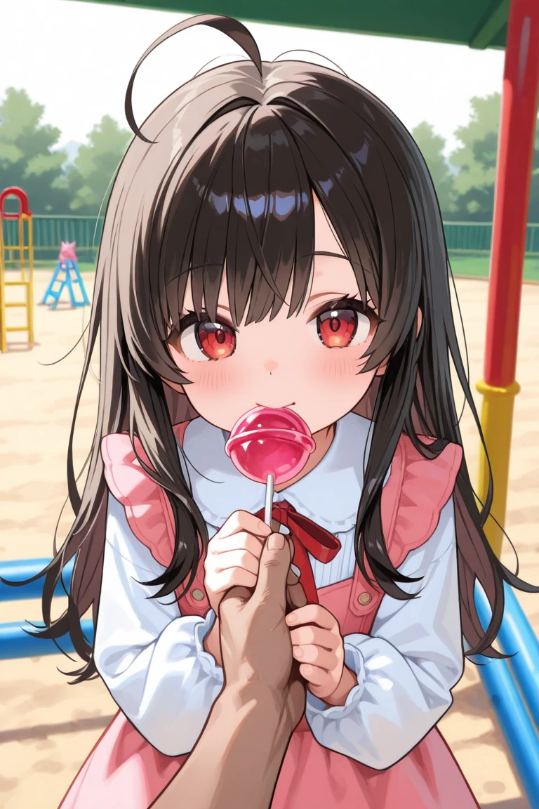 masterpiece, Highest quality, Nico_Yazawa,High resolution, 1 Girl, alone, Brown Hair, short hair, Twin tails、Purple eyes, Cowboy Shot, Frill dress, , Pink Dress, (Cleavage)、(Beautiful thighs)、city, Outdoor, garden, Carrying a red backpack, (randoseru backpack:1.2) Sweaty、Thick thighs、Highest quality、4K、1girl, 8years old, loli, cute, grin, 、Micro Skirt、Striped underwear、In the city、Many passersby are surrounding the girl.、、Thick thighs、Ahegao、Men holding their penises and surrounding girls、????? from the penis、???????、???????、(???????)projectile ???、???????