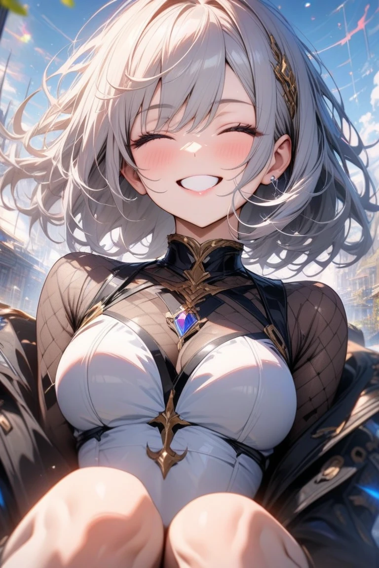 (score_9)、(score_8_up)、Rating:Blatant、、source_anime、(Round Breasts:1.5)、Nipples are hidden、(Pussyがのぞいている、Pussy:1)、(Large Breasts:1.8)、(Narrow waist、Thin Hips:1.2)、(No underwear:1.3)、BlueMary、short hair、blue eyes、pants、Crop top、turtleneck、belt、necklace、Fingerless gloves、Sideboob、Torn clothes、Grin、Big Mouth、
