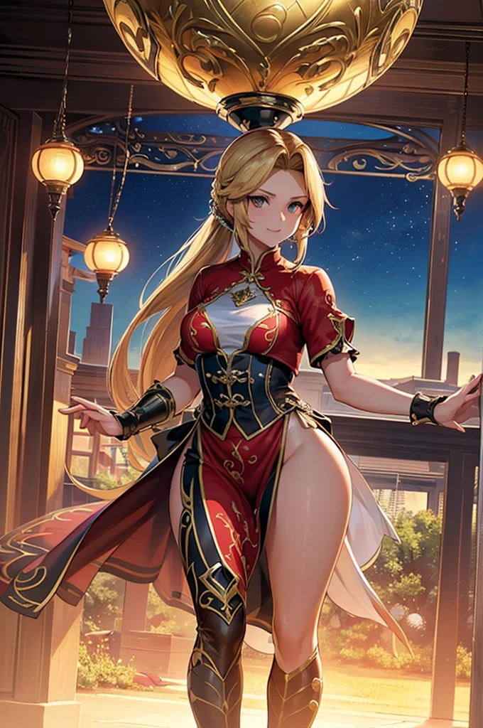 ((highest quality)), ((masterpiece)), (detailed), One beautiful girl,Dancing with a dagger,One leg raised,Perfect Face,Perfect body,Wearing a sleeveless kimono,Bracelet,mask,Tattoo