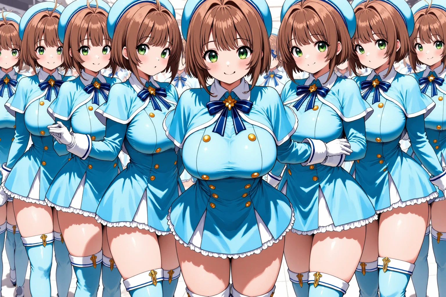 A manga girl is wearing a maid outfit and peering into the frame.、As big as it appears on the screen, 1 Gender Girl Girl grows big penis Bulge Girl , Watanabe, Masturbation, alone, Masturbation, chest, skirt, underwear, Inflated panties, rubbing the crotch, Striped pantie, Striped, , Pussy juice, blush, blue eyes, indoor, short hair, skirt lift, Garment Lift, Open your mouth, covered Nipples, Brown Hair, serafuku, Wet clothes, blue panties, machine, classroom, shirt, neckerchief, Wet, pleated skirt, saliva, Nipples,Yu Watanabe,Girl with bulging penis covered under panties spreading legs Futanari