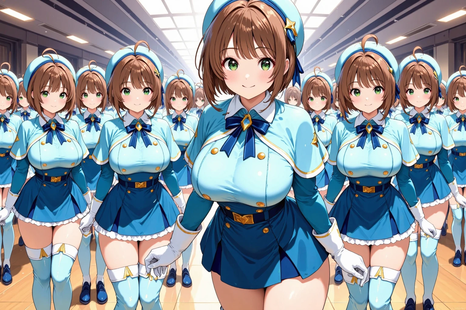 One Girl, Glowing Skin, 最high quality, (Game CG:1.4), Browsing Caution, Beautiful face and eyes in every detail,big 、Tiny Lingerie, strict, big ample breasts、((最high quality)), (Very detailed), (Very detailed CG 統合 8k 壁紙), Very detailed, High resolutionのRAWカラー写真, Professional photography,From below, (((White lace panties)))、I can see your face、(((Sorry look))),(((Embarrassed face)))、(((Are crying)))、(((Anguished expression)))、Glare, anger、(((Her white panties are visible)))、((white underwear pattern))、Dancing、((((She is embarrassed that the audience saw her underwear.))))、 (((She forgot to put on her underwear so it was completely visible.)))、Dancing, (((The audience is delighted to see her panties))), (((A crowd of spectators point their cameras at her panties))), ((Nipples are visible))、Full Shot、(((Her skirt is flipped up))),(to be born, 最high quality, masterpiece:1.5), (Realistic, Intricate details:1.2), 超High resolution, (high quality, High resolution, Finer details), alone, Curvy Women, blush, Sweat, Oily skin, Shallow depth of field,(masterpiece、最high quality、High resolution、unity 8k wallpaper、Very detailedCG:1)、(Consciousness upward:1.0)、One Girl、最high quality、8Kmasterpiece、((software)), ((Multiple Girls)), (18-year-old female, Beautiful detailed woman, Female police officer),( Blue Hair),(short hair),White and thin uniform,(Black leather micro mini skirt), ((With a shy look:1.5)), Huge breasts, Hard nipples, Narrow waist, Thick thighs, Ultra mini skirt, ((Black Pantyhose)), (((I&#39;Lifting my skirt to show my pantyhose))), ((Spread your legs)), (Please open your legs),, Looking down,((Skirt Lift)),(((Boldly flip up the skirt)))