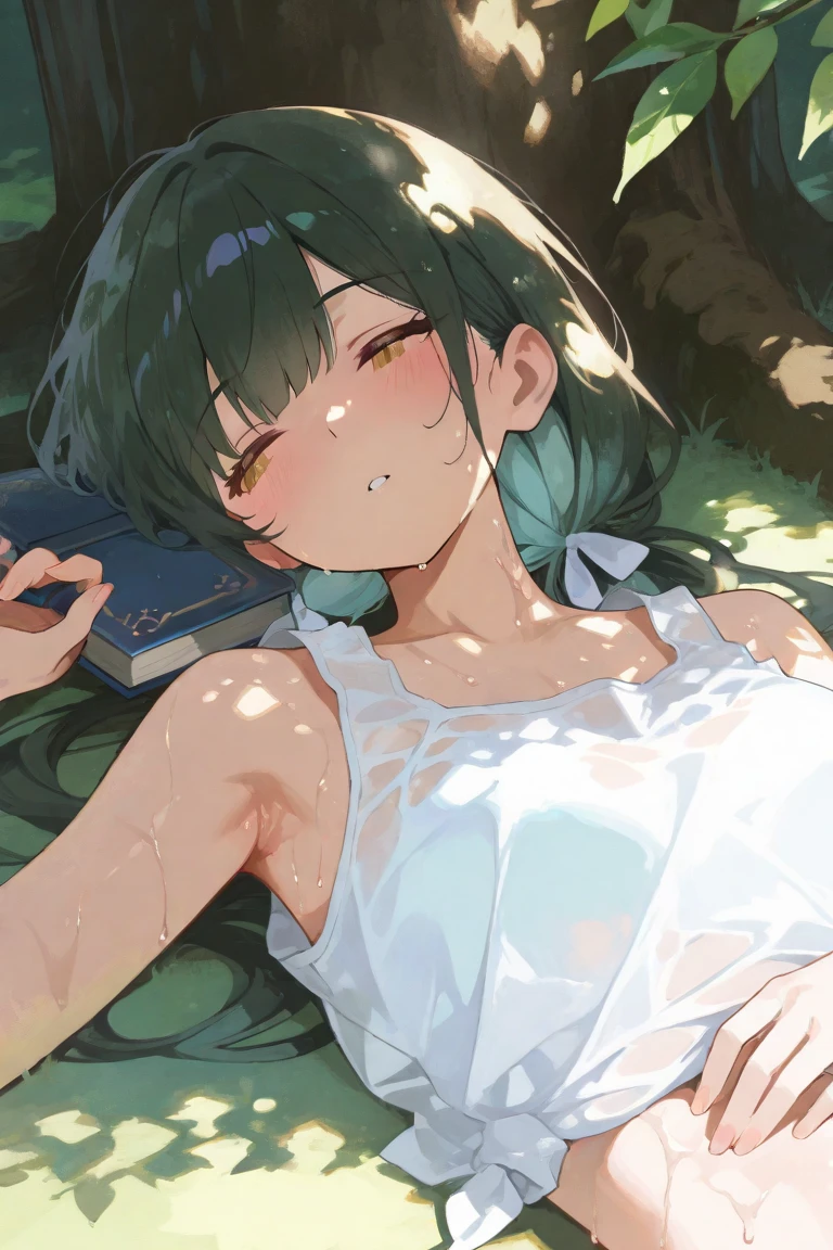 highest quality、High resolution、Detailed Background、(Beautiful face in every detail:1.4)、Anatomically correct、Hide your hands、(Detailed facial expressions)、(Detailed eyes:1.2)、(Detailed eyes:1.2)、Teenage beauty、(Highly detailed face:1.4)、Cute hair colour、Bob、ponytail、Twin tails、well-groomed eyebrows、A picturesque scene、

(Three girls sleeping peacefully on a park bench:1.5)、

In a corner of the lush park, there is a bench with a shady, relaxing atmosphere.、
There you can see a girl sleeping with a relaxed expression.、
The soft sunlight reflects off the girl, giving her an angelic aura.、
The way she stretches out her legs and curls up in a ball makes her look like she is enjoying a truly blissful time.、Are you having fun in your dreams?、
Her calm expression truly expresses the girl&#39;s happy mood.、
The tranquil space surrounding the girl can truly be described as a picturesque scene.、
If you can quietly capture the girl relaxing, you can get a very cute shot.、
You can capture the gentle image of a girl resting comfortably in nature.