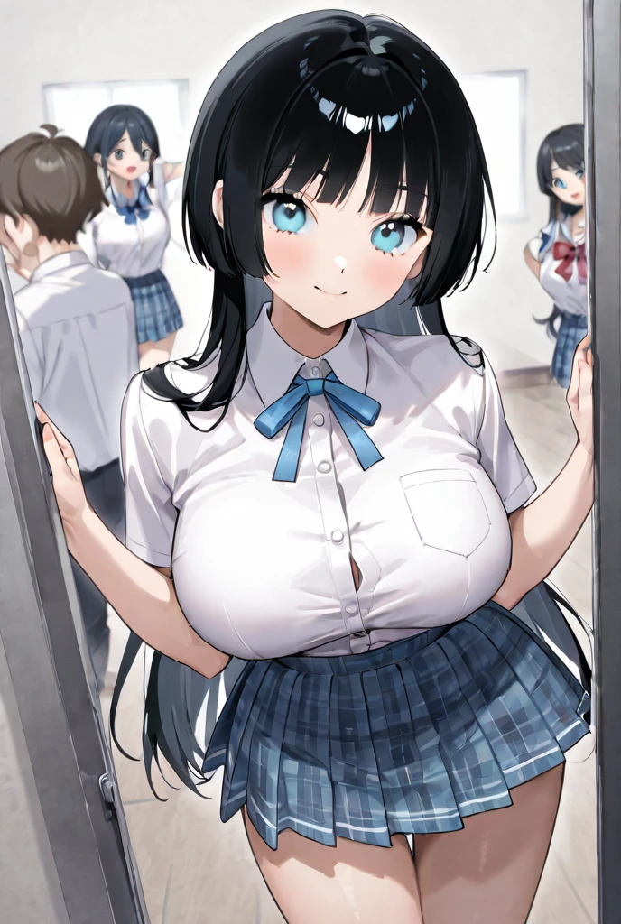 A 33-year-old female teacher and s、Be surrounded by crowds、Undressing、Frightened expression、More than one person、Black Hair、pubic hair、underwear、On the pulpit