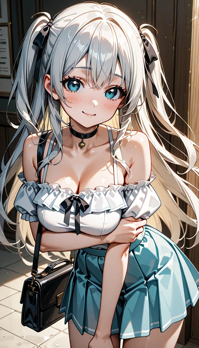 Super detailed(eye:1.7),highest quality、Best image quality、On the bed、Beautiful valley、Disheveled clothes、thin、Humiliated face、Dog Pose、Super detailed、Small breasts、Light Particles 0.5、Moist eyes、Wet body、lick、Open your mouth、Sticking out tongue、dripping cloudy saliva、Small face、Russian peasant clothing、White Hair、Innocent face、Up ponytail