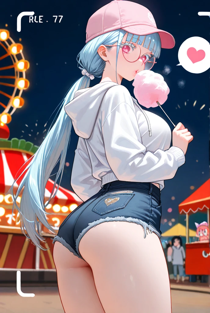 (masterpiece、highest quality、highest quality、Official Art、Beautiful and beautiful:1.2)、(One girl:1.3)Hatsune Miku、Twin tails,Beautiful breasts,(Master Parts), Better Quality, super high quality, Complex, (Very detailed CG Unity 16K 壁紙), Ultra-detailed, perfectionist, High range, 8K Ultra HD, Ultra-high resolution, Ultra-high resolution, (Detailed line drawing), Very detailed, finely, Digital Art, figure, Detailed figure, (Pixiv:1.3), Official Art, figure super fine, Attention to detail, creative, Depth of written boundary, sharp, Concentrated, Sharp focus, seed, (Emotional impact, new, at last, Exceptional). ((Expressive eyes, Expressive Face)), Perfect Face, Perfect Anatomy, ((Very delicate and beautiful)), Ultra-detailed物理学, Very detailed筋肉, Ultra-detailed筋肉構造, well-proportioned body, Shiny Hair, Glowing Skin, Bright Eyes, Fine hair. One girl, Red eyes, Long Hair, Gray Hair, Side Lock, stripe, stripe separada, plump, Thick thighs, Glasses, 縁なしGlasses, semi-縁なしGlasses, Single hair bun, Medium Hair.