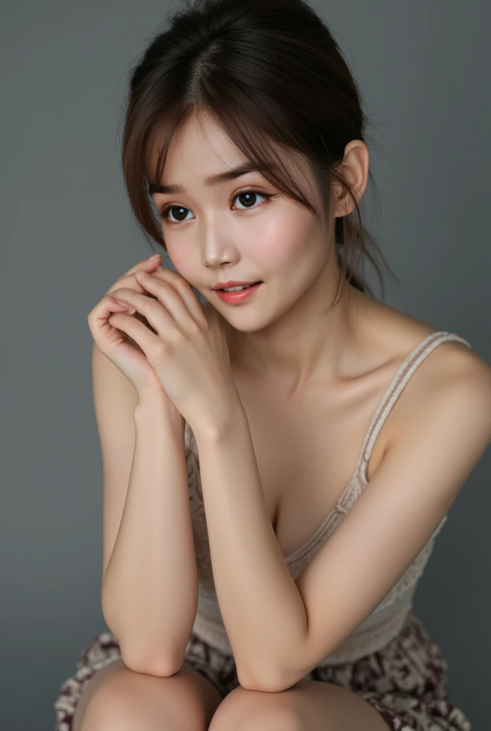 cute girl photo realistic