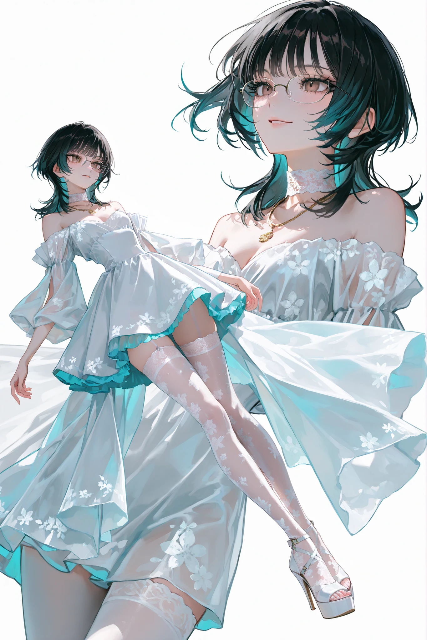 swimsuit under clothes,see-through long shirt,<lora:Ðикини ÐÐÐ ÐÑпалÑник под пÑозÑаÑной одеждой(bikini under clothes ÐÐÐ swimsuit under clothes( see-through ÐÐÐÐÐÐ):0.9>, <lora:ÐоÑка-девоÑка из Ñок ÑоÑ(cyan, animal ears, cat ears,tail,blue eyes,black hair,curly hair):0.7>, (cyan, animal ears, cat ears,blue eyes,black hair,curly hair, anime style, anime eyes, detailed anime, bigger eyes, high quality anime, large anime pupils, 1girl in full growth, best quality, masterpiece, ultra-detailed, high quality,perfect anatomy, perfect full body, (detailed full body), good eyes, perfect face, pretty face