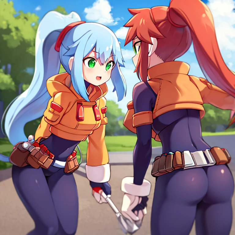 score_9, score_8_up, score_7_up, feral, 2girls, duo female, dynamic angle, dynamic pose, source_pony, male, black body, green hair, straight hair, blue eyes, female, size difference, anatomically correct, feral anatomy, good anatomy, (depth of field), muted colors, extremely high quality RAW photograph, earth pony, semi-anthro, female, ponified, between hooves, between legs, from below, grab between legs, legs squeezed , simple background, white background, huge ass, looking back, bare back, full body, (pony on pony), panties, socks, shove, push, 