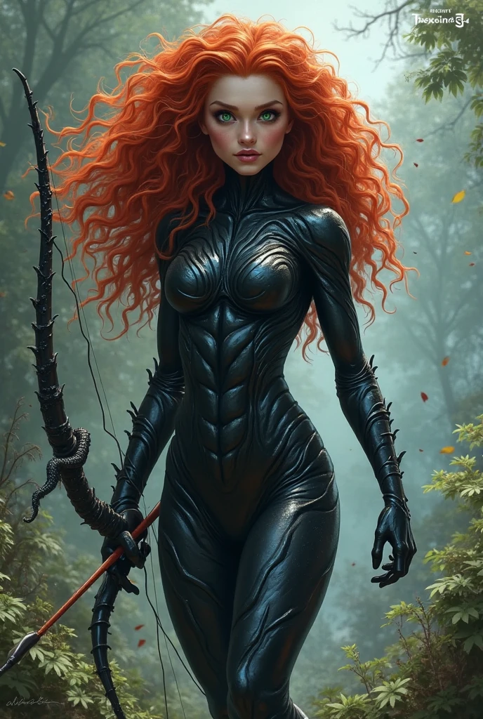 Girl with long hair, Arachne in full growth