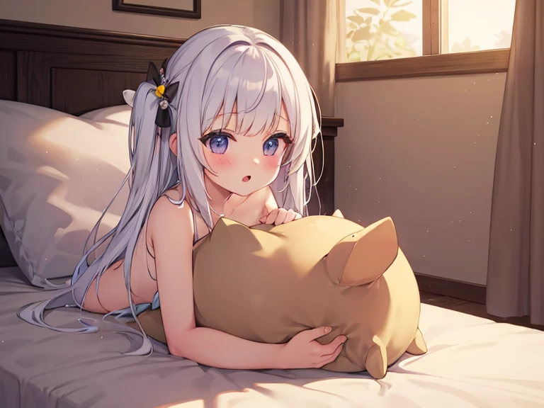 big breasts:1.5、、top quality、Very detailed、Very realistic eye masterpiece、top quality、Very detailed、gray hair、perfect face、long hair、White dress、sundress、Sex with dogs、
