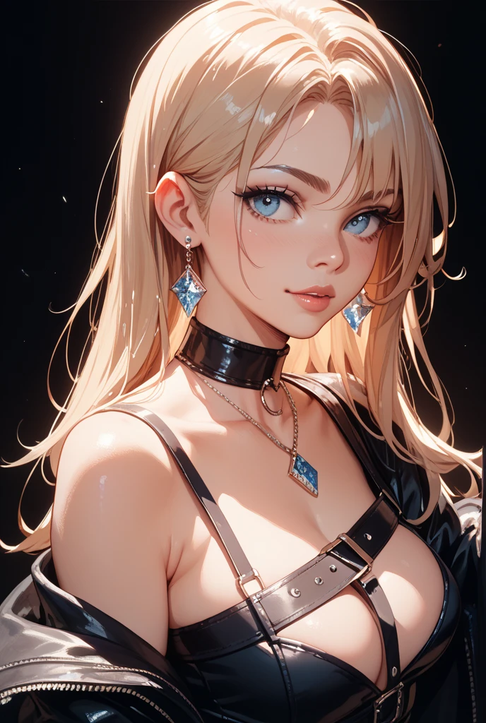 1girl, blonde hair, eyelashes, hair over one eye, blue eyes, big lips, ultra-detailed, high quality, highres, absurdres, best quality, best quality, large breasts, long hair, bright pupils, tall female, pink lips, extremely detailed, large breasts, huge tits, raised chest, seductive pose, chess