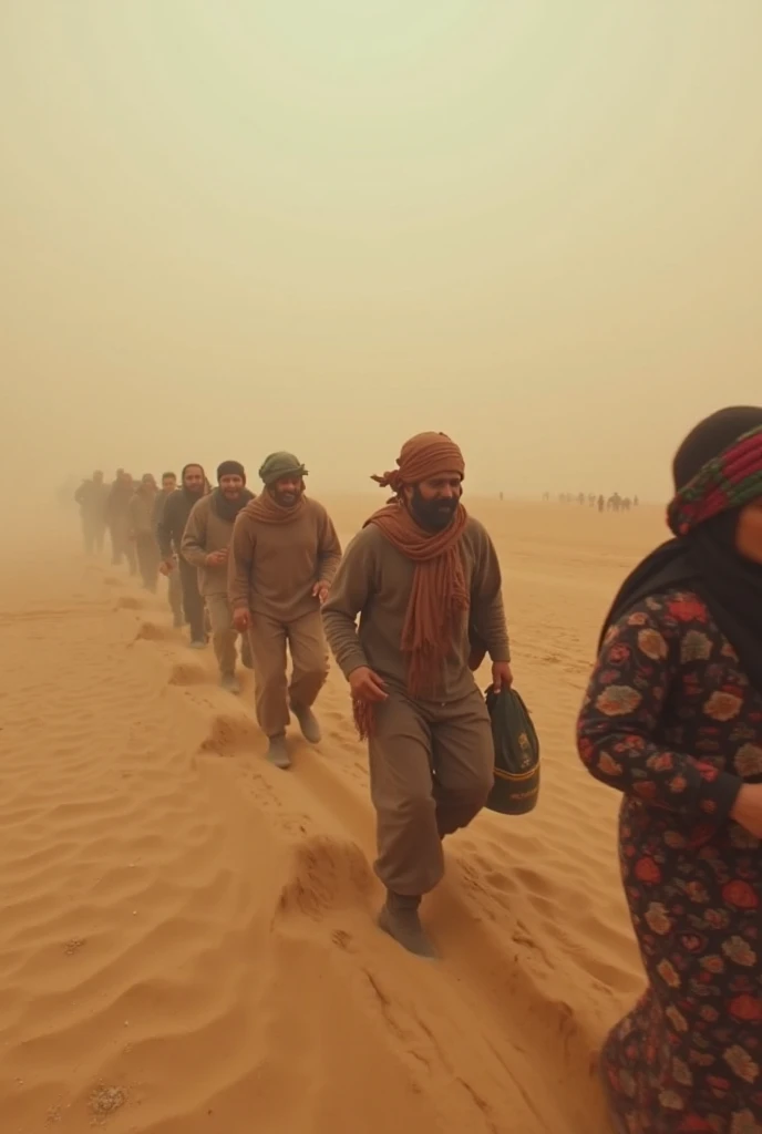 Palestinian civilians fleeing airstrikes