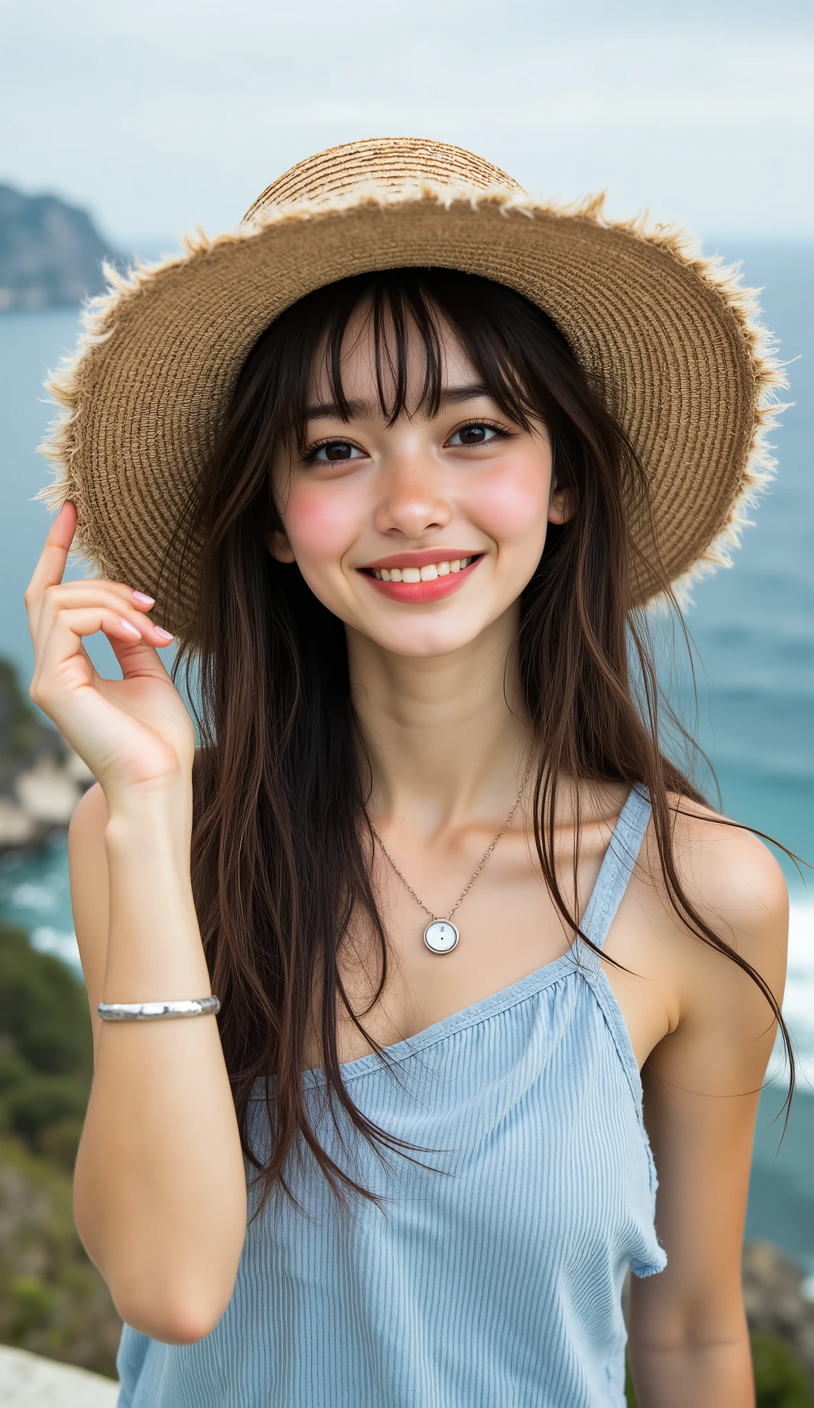 Masterpiece, Best quality, 8k, 18 ans, Photo brute, absurdes, Award-winning portrait, sourire, sourire, seulement, Nuit, neon light, Idol face, pourpre, gardénias, delicate girl, DSLR, Regarder le spectateur, candid, Sophisticated, jeune, professional lighting, grain du film, aberration chromatique, (Detailed eyes and face:1.0), (Bokeh:1.1), in love, small breasts, descending from the sea, France, small chest, flat chest, happy smile, wet, lubed, red lips, tennis player, white, skirt, dynamic, happy smile, summer dress with fine laces, queenly attire