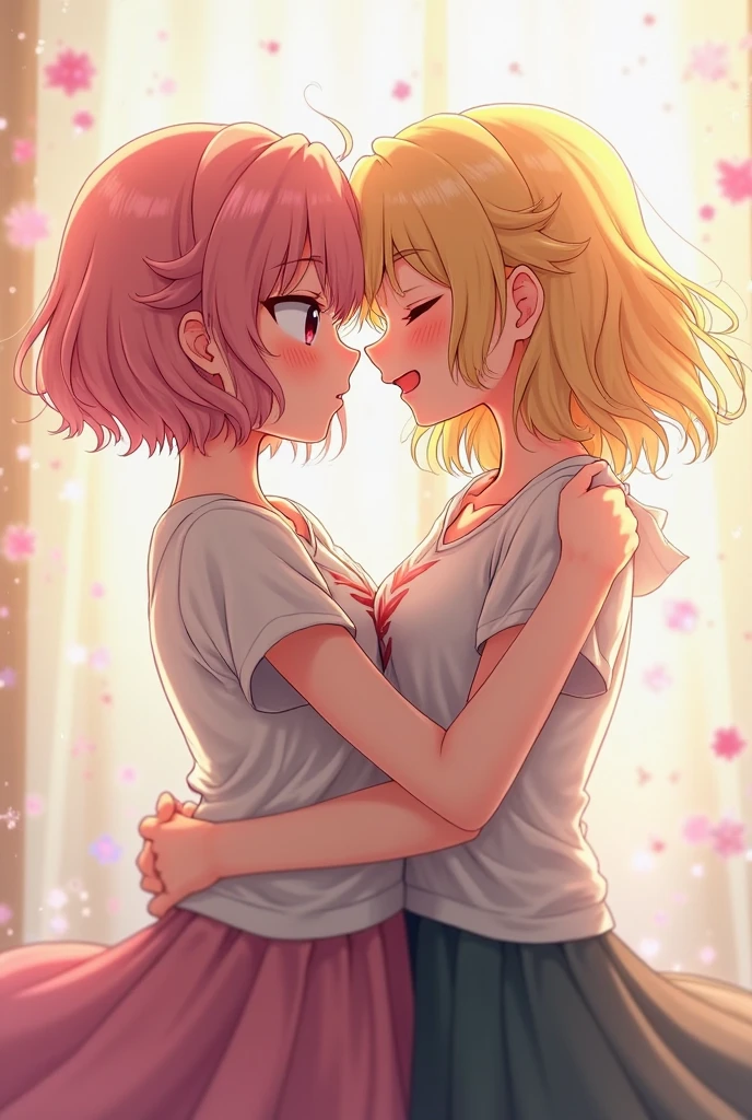 2 loli girls (a 5 year old blonde) (a 13 year old blonde) kissing topless