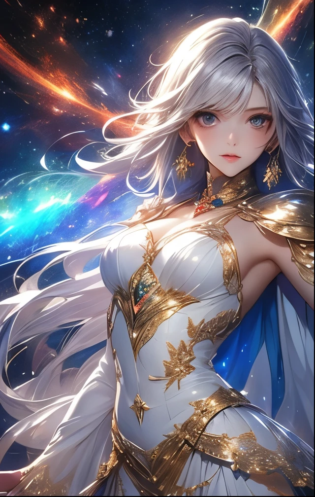 (best quality,4k,8k,highres,masterpiece:1.2),ultra-detailed,(realistic,photorealistic,photo-realistic:1.37),cosmic-entity,galaxies-filled body,ethereal beauty,divine presence,mesmerizing aura,celestial being,universe embodiment,cosmic harmony,transcendent power,star clusters,nebulae swirls,glimmering stars,stellar radiance,infinite galaxies,heavenly light,cosmic energy,celestial colors,pulsating universe,majestic presence,ethereal glow,galactic fusion,supernova explosion,intergalactic beauty,enchanting core,celestial harmony,luminous vibrations,interstellar majesty,cosmic tapestry,cosmic rhythm,dimensions intertwine,galaxies collide,celestial artistry,divine symphony,interplanetary voyage,stardust whispers,astral connection,cosmic dance