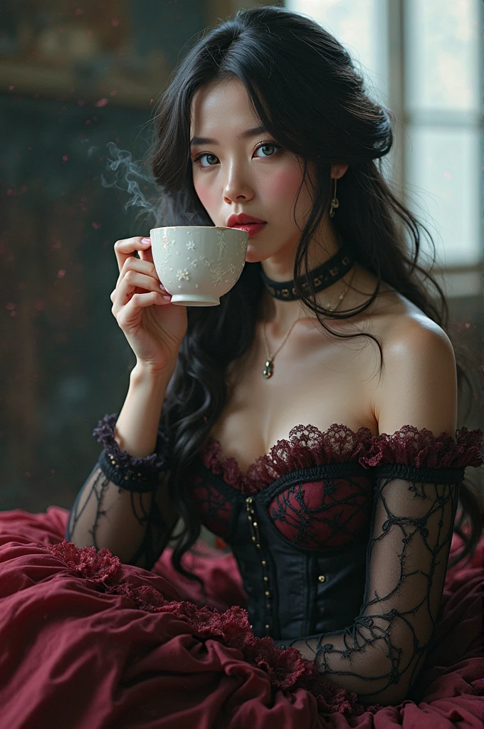 ((Best Quality)), ((masutepiece)), , Majestic and intricately detailed breaks,(Face in frame:1.2), Amazingly gorgeous woman with sensually beautiful details (big butt:0.8), (coffee shop:1.2, Wooden Bar Counter:1.2, Steampunk environment:1.2, the complex background:1.2), Long wavy hair, (Whitehead bow:1.2, Complex white mini dress with fluffy sleeves:1.2), (Perfect eyes:1.2), (Perfect hands:1.2), (Perfect fingers:1.2), (Perfect legs:1.2), (toned physique:1.2), High quality RAW photos, Hyper Detailed, Hyper realistic, Wonderful and beautiful, Hasselblad 35mm Lens, ISO 400, (lift up one's skirt:1.1), Medium full shot, Skin Tight, No_Underwear, Smiling, Text centered in the frame (Extremely detailed:1.3), (1girl in:1.2), inside in room, tree,plant, Trees, (a celestial compass guiding her path), Mystical and wondrous, BREAK Utilizing a wide-angle lens to capture the expansive sky, Added a touch of lens flare