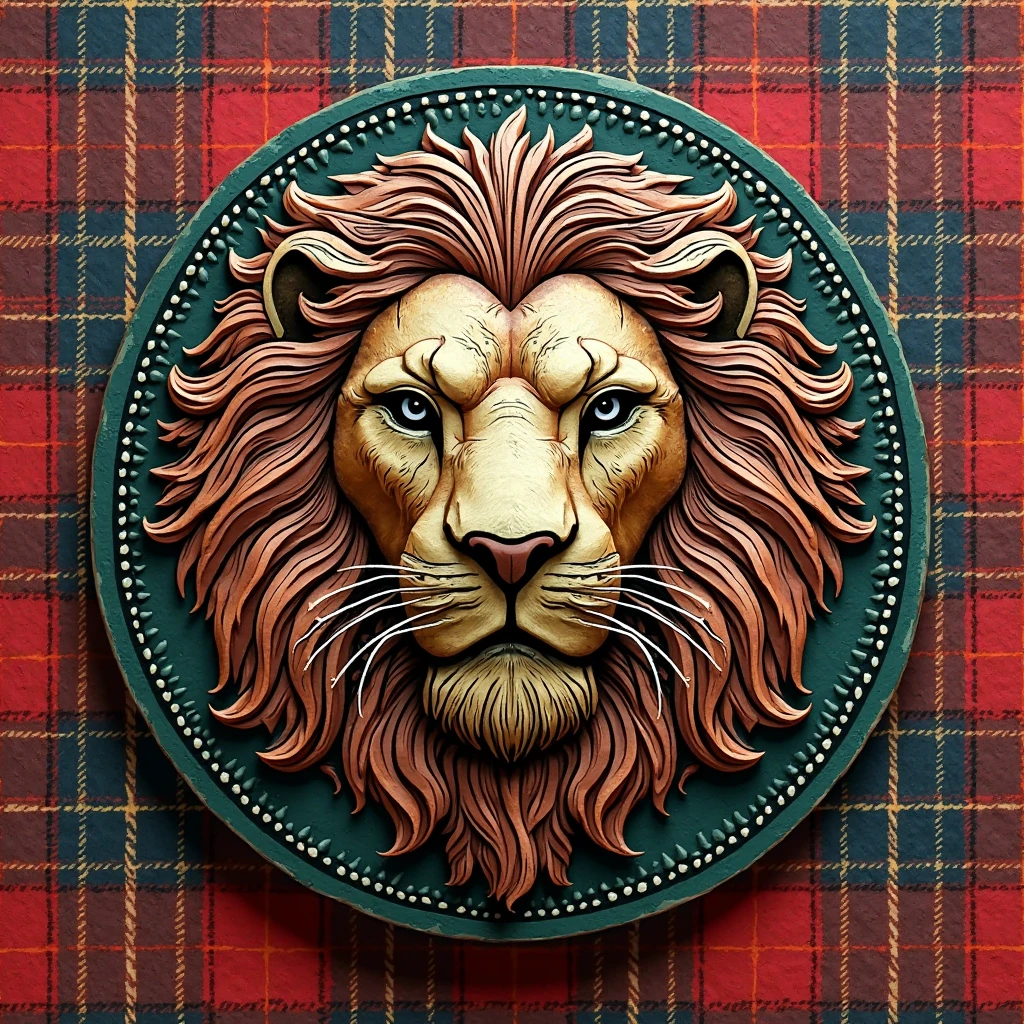 cs-l3ath3r, bronze lion crossing a river