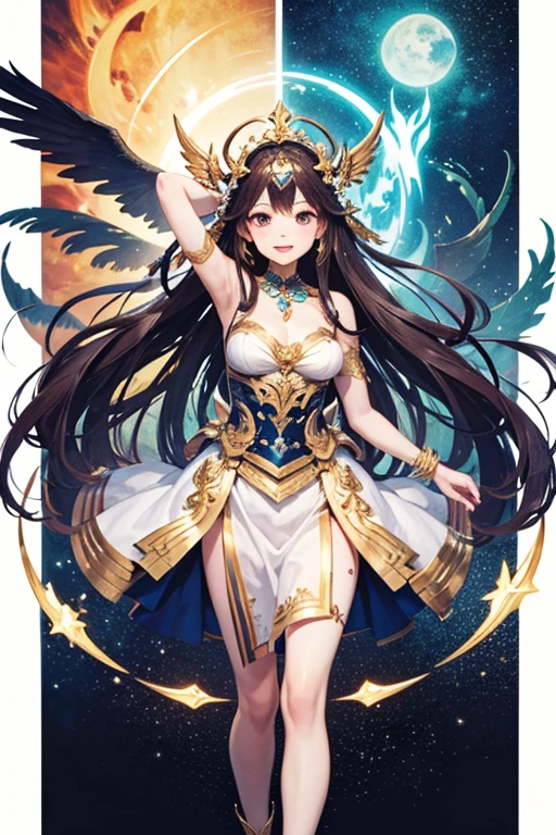 best quality)), ((masterpiece)), (detailed), Top quality、Top image quality、masterpiece，Perfect body， Exquisite and detailed facial features，，Full body shot，A woman in a white and gold costume with wings,Bikini， Angel Gold Armor, majestic angel, angel knight girl, Final Fantasy Tactics Characters, mystical atlantean valkyrie, Mysterious Valkyrie, Blazing Angel, Maple Leaf Story Character Art, With blazing golden wings, White Wings, April renderings, Mysterious Valkyrie, Close-up of a woman wearing a golden costume with wings, Best Bust、Optimal waist-hip ratio，Best body golden ratio，Concept Art, Baroque, Angel Gold Armor, majestic angel, angel knight girl, Final Fantasy Tactics Characters, mystical atlantean valkyrie, Mysterious Valkyrie, Blazing Angel, Maple Leaf Story Character Art, With blazing golden wings, Golden Wings, Battle with orcs，Photographic lenses，Ultra wide-angle lens，First person，