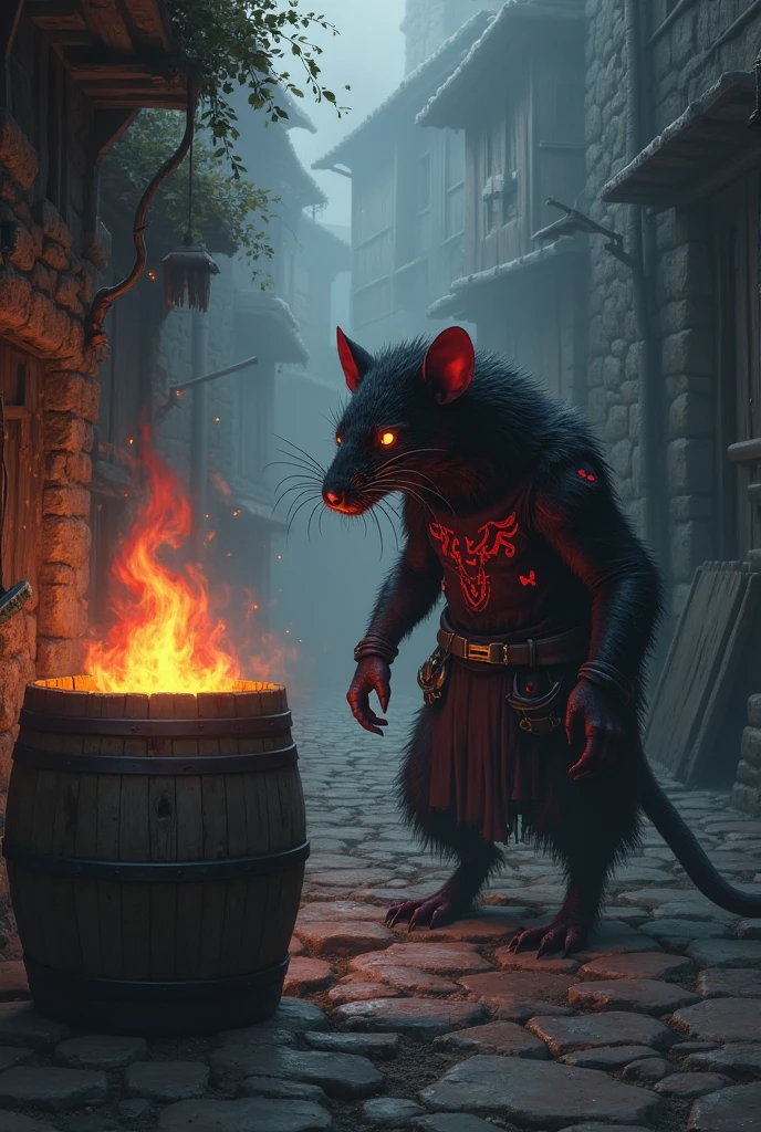 solo, male, (slim), (male anthro possum):1.3, grey body, white belly, (inside a cooking pot):1.3, (kemono:1.4)
(inside a black cooking pot) (black thong, red pattern:1.2),
detailed eyes, possum tail, covered in vegetables ((body portrait)),
, (detailed eyes, green eyes, glowing eyes):1.1,
(outdoors:1.35), giant cooking pot, forest, candle, night, (particles ,firefly, blue glowing):1.3,
detailed background, photorealistic, realistic hands, 8k HD,
(dark shadows, wide dynamic range, hdr, low light:1.2),
by (by Pino Daeni, (by ruaidri), (by virtyalfobo), (by Kenket).