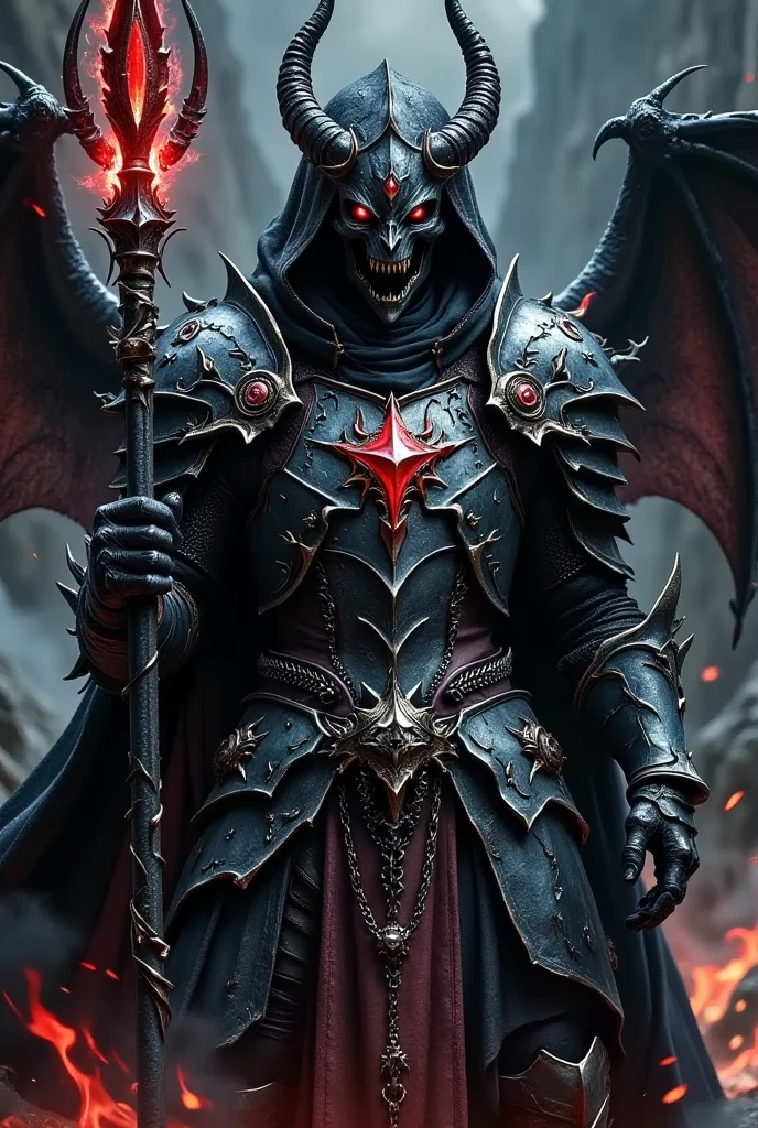 (extremely detailed 8k wallpaper),a medium shot photo of a fearful necromancer, Intricate, High Detail, dramatic
