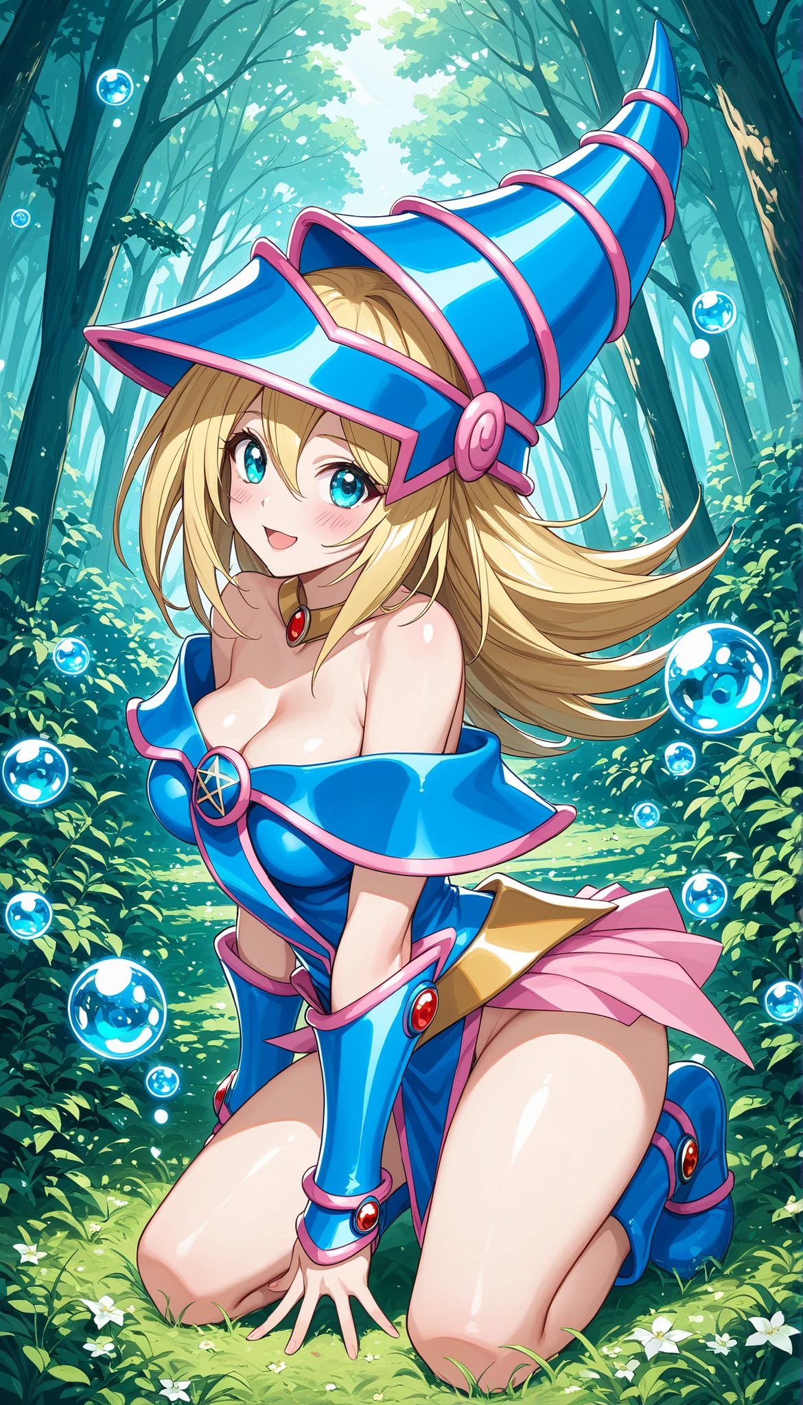 (masterpiece, Absurd quality, Highest quality, Official Art, beautifully、aesthetic:1.2), 16K, Cute girl, Very detailed, Digital Art, colorful, Most detailed, Bright colors, By famous artists, (Conversion Sequence), Cinema Lighting, Dynamic Angle, landscape, cave, masterpiece,Highest quality,One person,alone,Scared,Panic,Open your mouth,Are crying,Are crying with eyes open,tears,tear up,shout, Dark Magician Girl, masterpiece, best quality, (1girl), 独奏, (forest), long hair, blonde hair, blue headwear, wizard hat, spell casting, nature, trees:1.2, motion blur, magic, (moonlight:1.2), chromatic aberration, depth of field, soft lighting, highly detailed face, highly detailed eyes, break (((Tentacles, Too many, Too many Tentacles, whole body, Tentaclesの巣, Tentaclesで満たされた穴の中に:1.5))), Pitfalls, drop down, View your viewers,Shorthand,Spread your legs,Lift your legs,Looking down, (From above:1.5), sexual penetration, (rape:1.5), nsfw,
