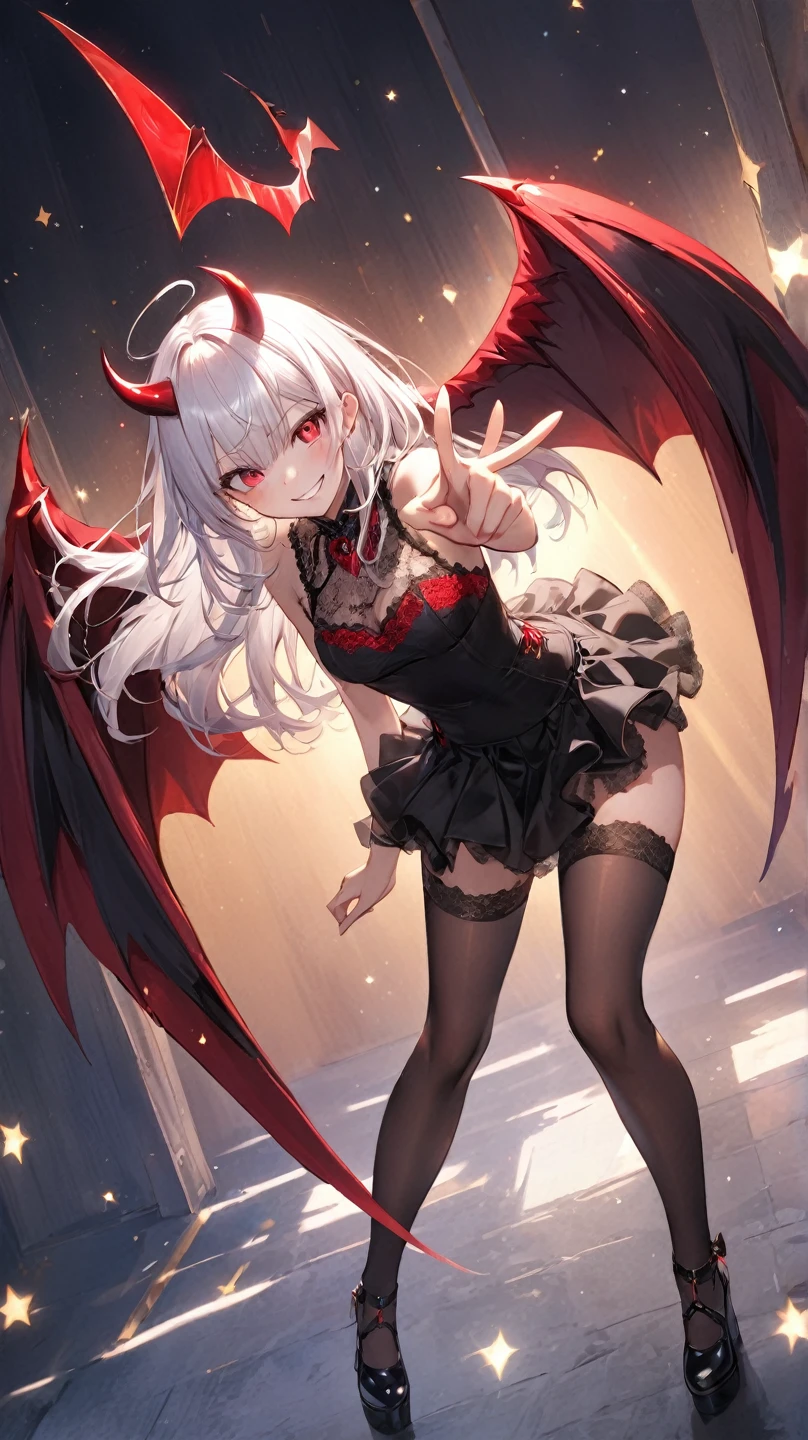 On all fours、back、Anal、Vampire、back、turn around、darkness、In a Western-style mansion at midnight、Thighs、Girl、Girl、Short、Younger、Lower school year、Baby Face、Both eyes open、flat chest、Dynamic Angle、Blood from the mouth、tooth、smile、Many bats flying、Bloodsucking、leotard、tights、Succubus