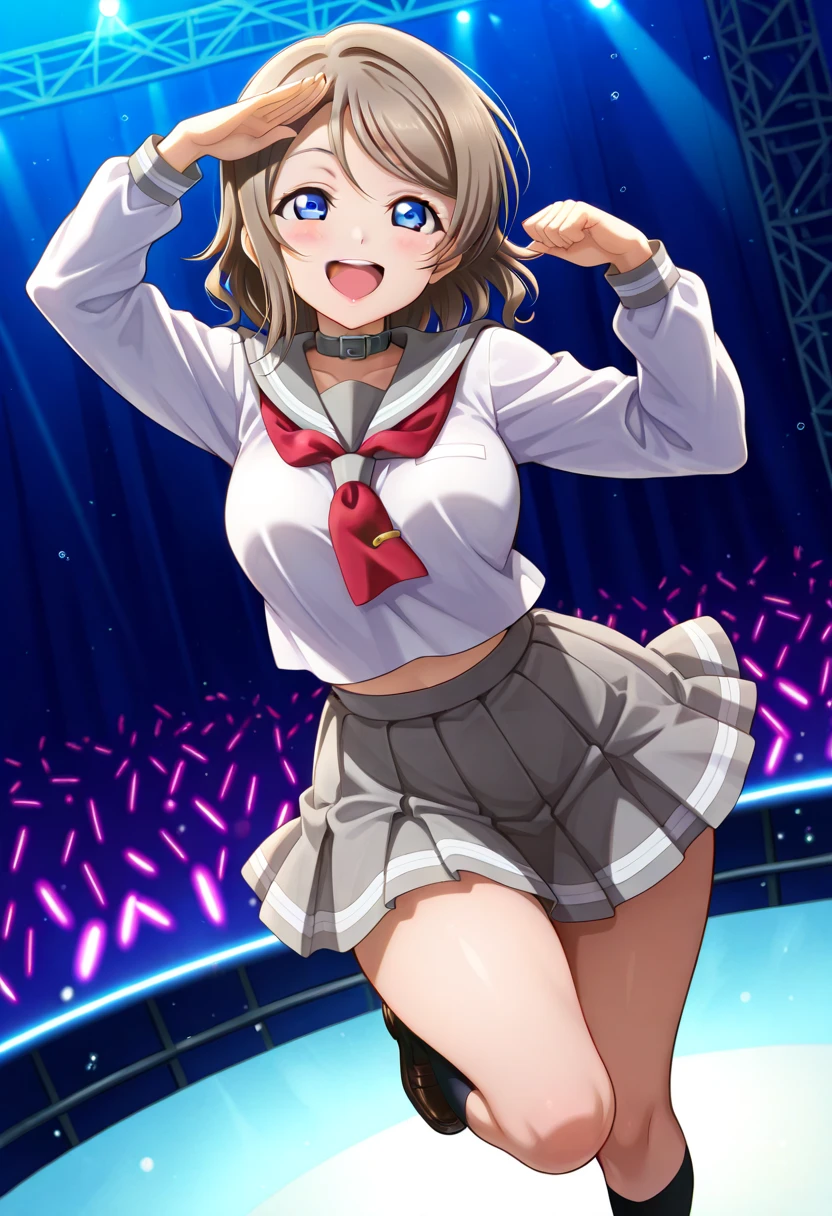 (((pixel-perfect, detail-perfect))), solo, 1girl, you watanabe, smile, underwear, Summer