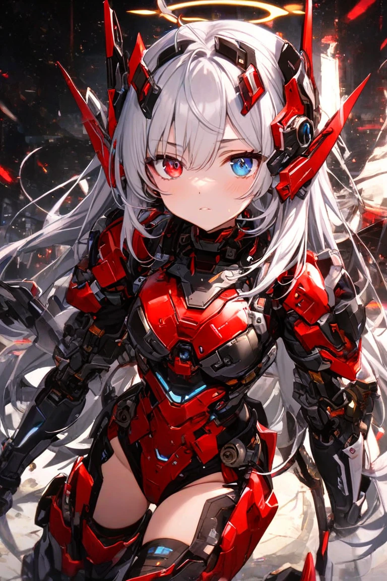 (White background:1.4),(Nature illustration spring:1. Art Book,Art Books:1.3, quilt art:1.2),( Reasonable design, clear lines, High Definition,best quality, Very detailed, On the table, Movie lighting effects, 4K )、(Mecha suit:1.2)、(Cool illustration:1.5)、(watercolor painting:1.2)、(1girl:1.0)、White background、girl、Full Body Esbian、Black and red pattern、 fantasy, detailed picture、Cool smile、Cruel beauty、Red Eyes、Gem-like red eyes, Very beautiful eyes, The face is rich in detail, Red energy,(Glow Red: 1.5)、supercomputer、Headdress、Standing picture、Cool look、
