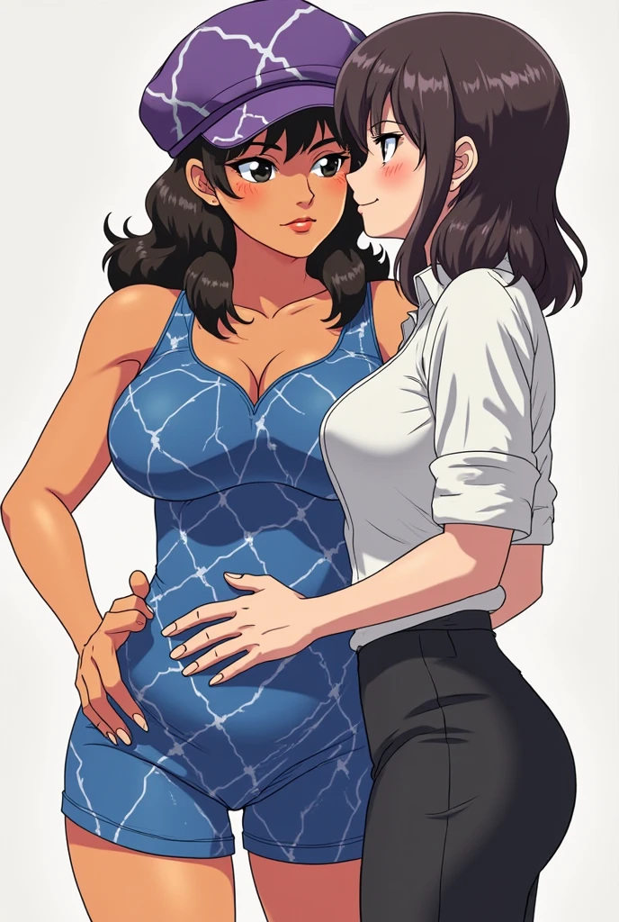 Curvy blue eyed mother with long wavy black hair and small breasts, (pubic_stubble):5.0, (mother and son:2.0):3.0, (incest sex)4.0, (sexually graphic):3.0