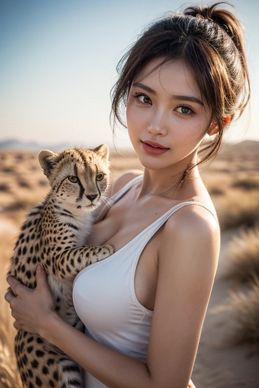1girl, Goddess,, Extremely cute, Amazing face and eyes, (Beautiful lovely smile), (extremely detailed beautiful face), bright and shiny lips, Keep staring at me, Super beautiful, big breasts, (cute bikini:1.3), (Best Quality:1.4), (hyper quality), (Ultra-detailed), (Hyper-realistic, Photorealsitic:1.37), Authentic skin texture, Highly detailed CG integrated 8k wallpapers, RAW Photos, professional photograpy, Cinematic lighting, brilliance, youth, grassland, wind, ranch, sheep, flock of sheep, surrounded by sheep,