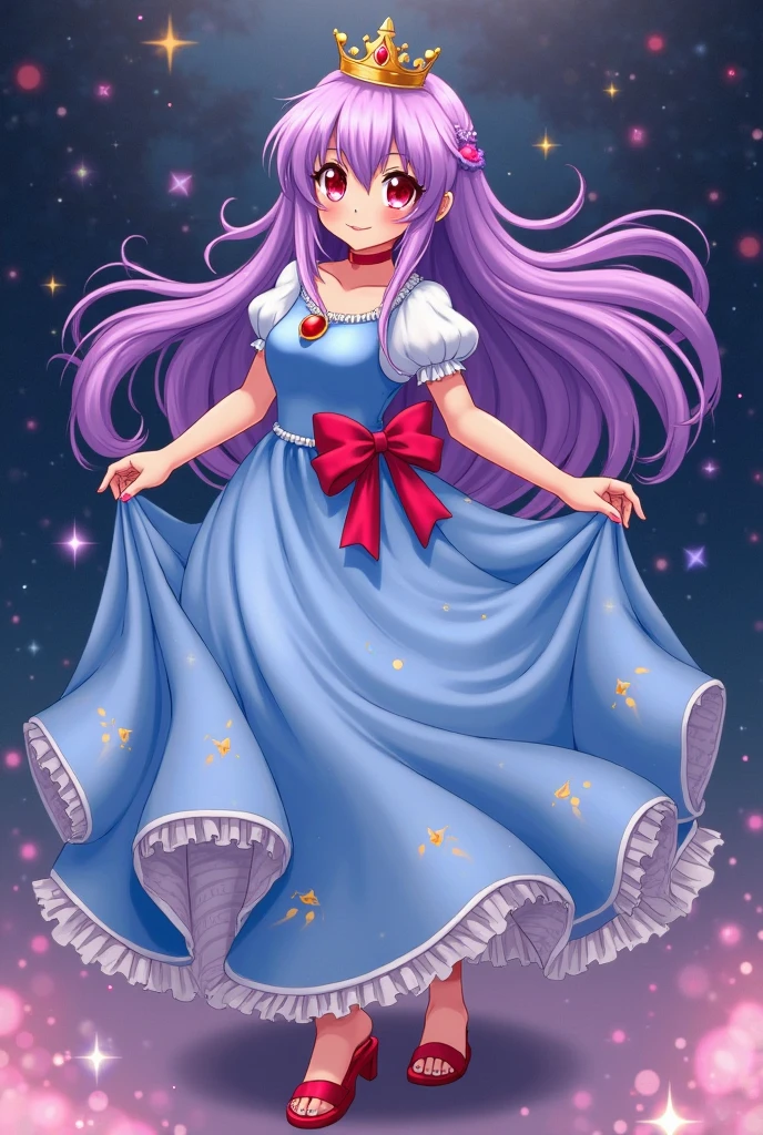 1 Princess，Character standing drawing，Bushy hair，(Beautiful dress、Hairstyles、tiara crown、jewelry)，pretty eyes，Blush，pastelcolor，Retro anime，1990s anime，tmasterpiece，Best quality