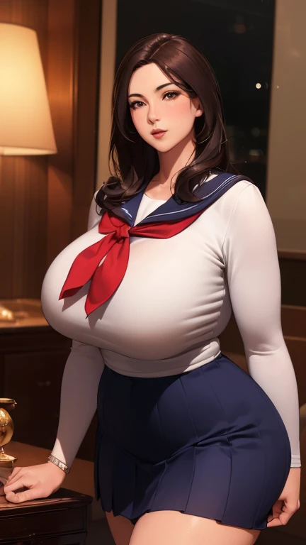 Roxanne Demin kin 1girl, solo, breasts, large breasts,