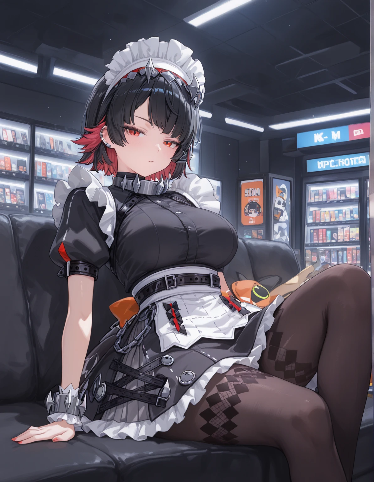 glaring、(Big Breasts)、curvy、(((((1 girl)))))、High-pressure poses、In a dark room、(older sister)、((owncast eyes))