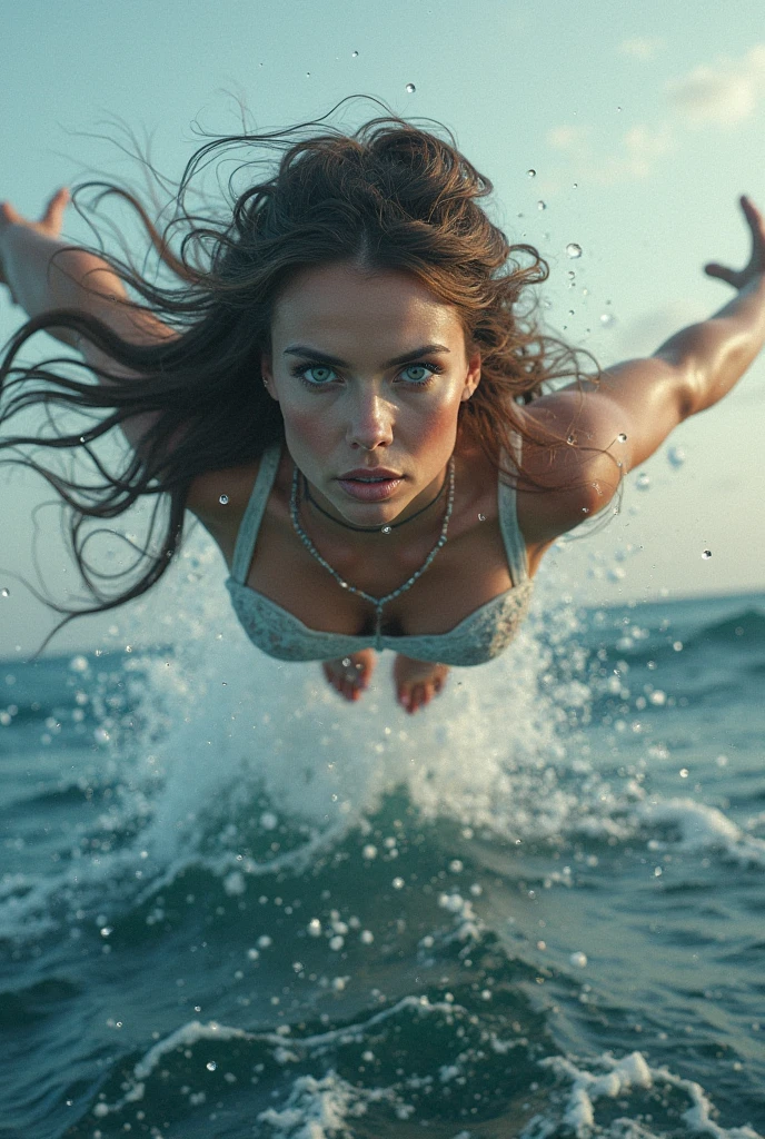 Sexy woman flying