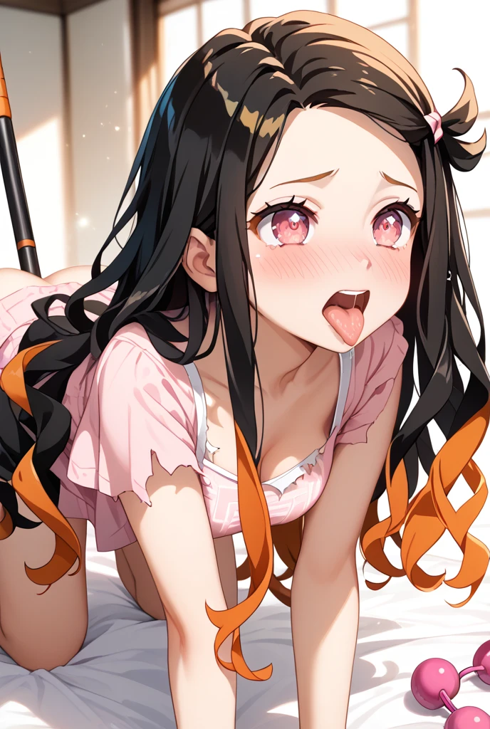 {nsfw, 1 girl, solo,,{{{flat chest,minimum body:1.3}}}},1girl,((official style, anime coloring)),{{2023s_(style),}} {{{11 yo girl:1.3}}},shiny skin,very aesthetic, best quality,{{game cg}},,ai-assisted,curvy, s, looking at viewer,{{{face focus,}}} [[facing the front]], perfect face, intricate, (highly detailed),perfect anatomy,hyper-detailed, 100-layer, amazing quality, excellent, {{{{ultra-high resolution}}}}, {{{hi-vision anime}}},golden hour light, depth of field, soft bokeh, serenity, portrait, 35mm film,golden hour light, depth of field, soft bokeh, serenity, portrait, 35mm film,((braided black hair)),((extremely detailed tanned sweaty skin)),((completely nude)),black nipples,((uncensored pussy)),(masturbation with fingers),((hairy armpit hair,hairy public hair)),((extremely detailed big grotesque pussy:1.7)),((big clitoris)),cowboy shot,((in TV show with video cameras)),((peeing golden urine in uterus:1.5)),((spread legs:1.4)),((black eyes)),((bloomer,buruma:1.4)),((in extremely messy room:1.7)),((drooling a lot)),((selfie with smartphone:1.5)),crying,wet eyes
