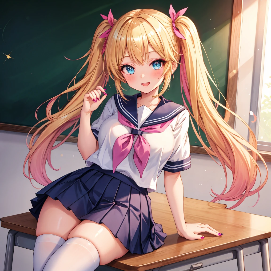 NSFW, Masterpiece, Best quality, Ultra high definition, Maximum resolution, Very detailed, Professional lighting, clean skin, slender, Very cute, Young face, Slightly smaller breasts, 1girl, Armpits, Blush, Bow, Breasts, Embarrassing, Crying, tears, female focus, From below, Gluteals, Hair bow, Hair ornaments, Lift yourself, Long hair, Watch viewer, School uniform, naked shirt, Navel, Orange hair, Purple eyes, see-through, white shirt, transparent panties, solo, sitting on floor, legs open, legs raised, sweat drops, lower, areolas, up shirt, night school classroom, video camera