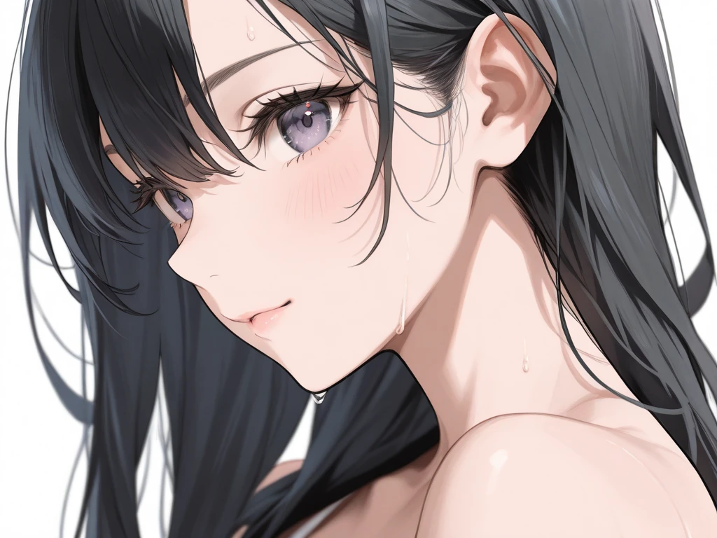 Super detailed、Particles of light:0.5、Off the shoulder、Beautiful cleavage、Sleeping lying on your back in bed、Beautiful Blue Eyeouth half open、Natural Texture、Dripping cloudy saliva、Realistic Skin