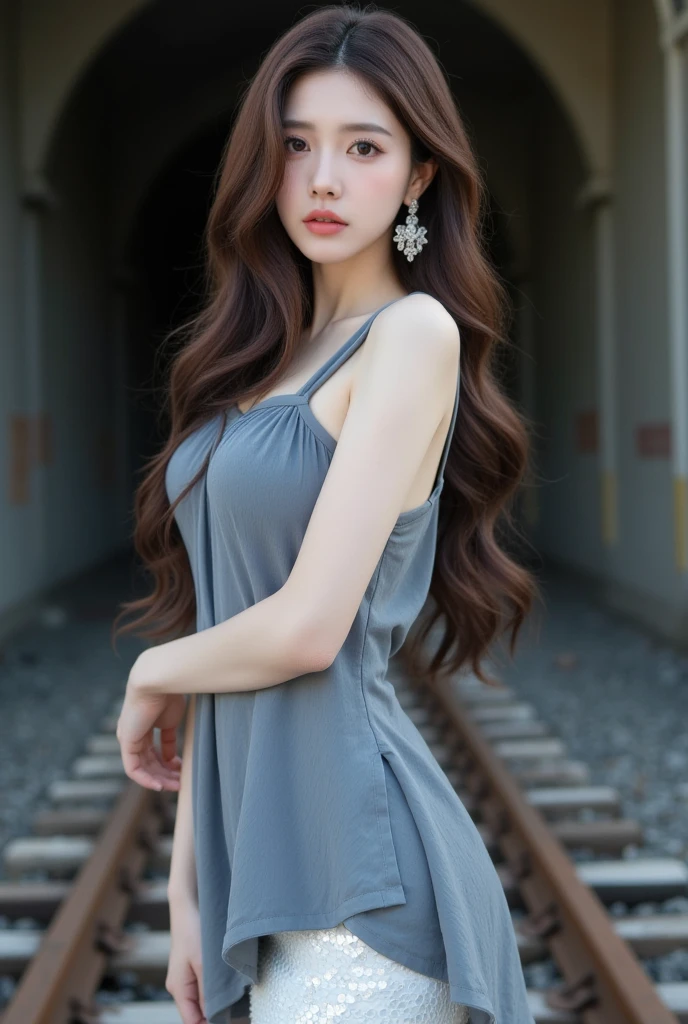 Imagine the highest quality photos。The background is a sophisticated cityscape、A luxury sports car is shining a bright light。Beautiful long-haired female model in tight knitted dress posing in front of sports car。

Her knitted dress is an elegant pink color、Fit the body、Highlights beautiful curves。The material of the dress has a sense of luxury、Glossy。Her long hair was soft and wavy.、It sways in the wind to create an elegant atmosphere。

Female model looking at camera with confident expression.、The poses are attractive with a sophisticated posture。Fusion of beautiful figure and sports car、It further emphasizes the feeling of luxury and glamour。

A photograph that captures a wonderful moment that conveys the charm of luxury and fashion。.、It will make your viewers feel a gorgeous world。Elegant pose of the model and the glamorous sight of a sports car、It is a photo that exudes an attractive sense of luxury..。